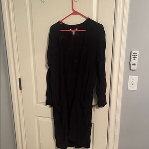 No Boundaries Black Open-Front Cardigan